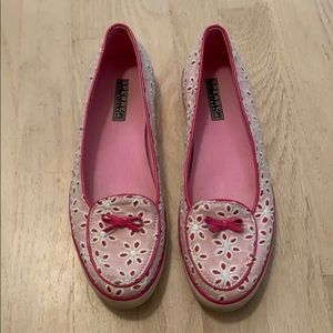 Sperry pink & white lakeshore womens flats size 9M